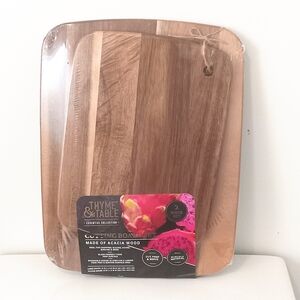 Thyme & Table 2 Piece Acacia Wood Cutting Boards New In Sealed Package